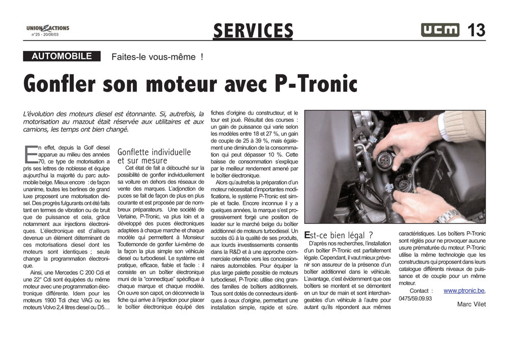 More power for your engine with P-Tronic  do it yourself!